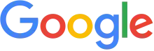 Each letter of "Google" is colored (from left to right) in blue, red, yellow, blue, green, and red.
