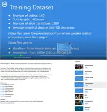 Example of a web player with video chapters
